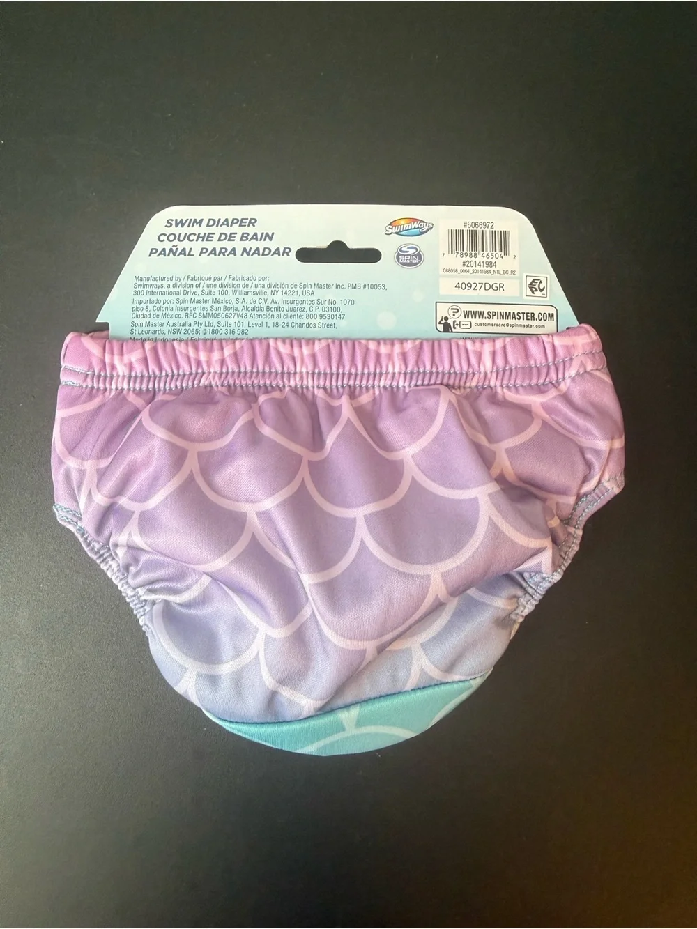Swimway Purple & Aqua Kids Reusable Swim Diaper